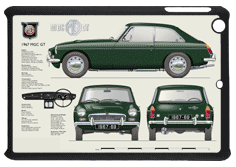 MGC GT (disc wheels) 1967-69 Small Tablet Covers